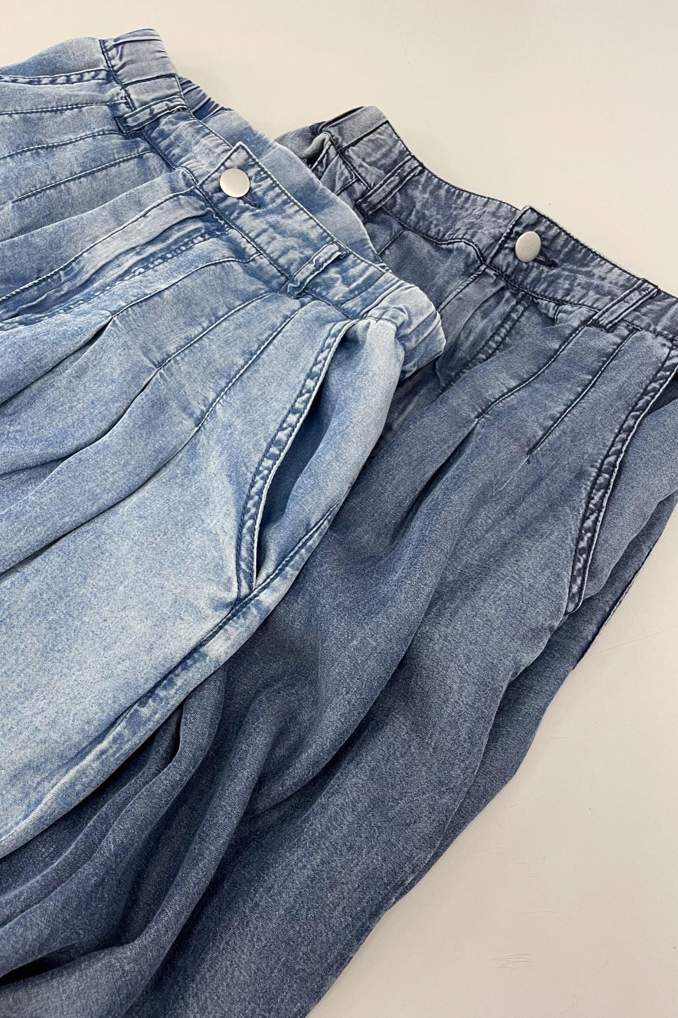 <６月上旬出荷予定＞【ＮＥＷ】バイオシルクデニムワイドパンツ