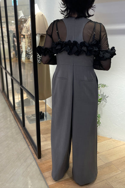 ＜新色＞［ＮＥＷ］フリルビスチェパンツドレス<3pcs SET>