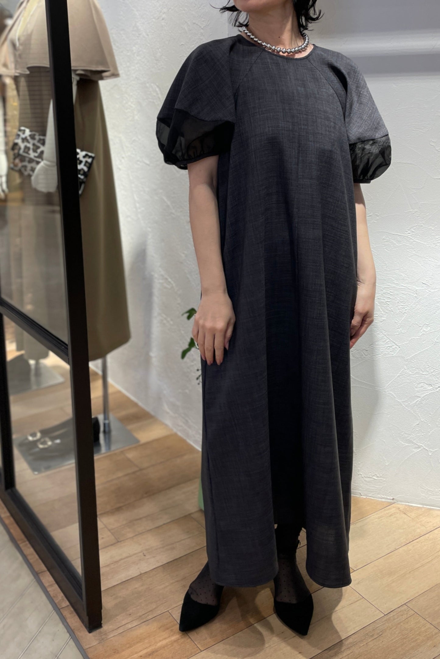 ［ＮＥＷ］袖オーガンジーワンピース