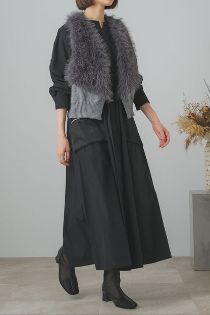 ［予約］ショートファーベスト