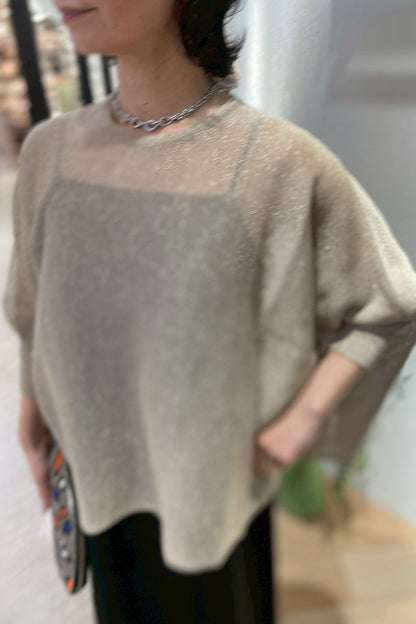 　［ＮＥＷ］ストローヤーンラメニット