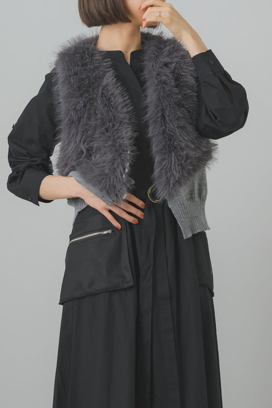 ［再入荷］ショートファーベスト