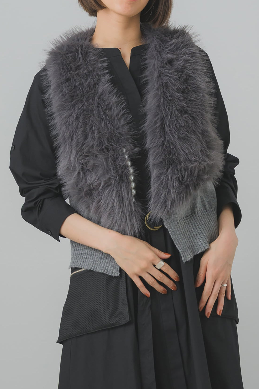 ショートファーベスト｜アウター｜good mood madam（グッドムード