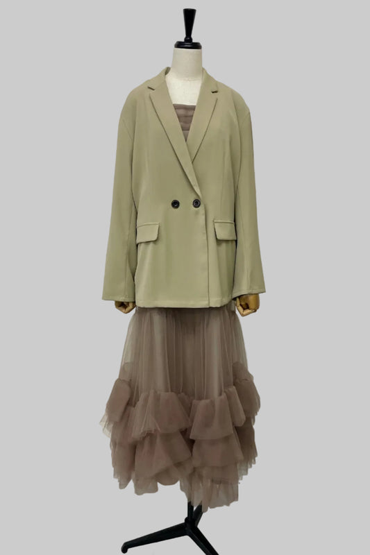チュールドレス ジャケット セットアップ