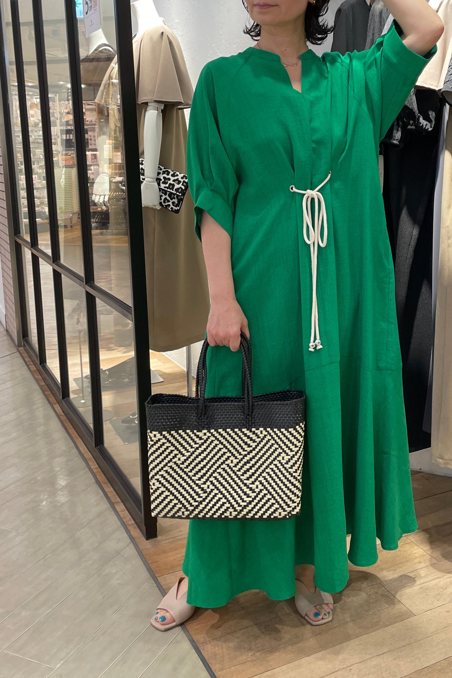 ５月２日入荷予定［ＮＥＷ］ロープベルトリネンライクワンピ
