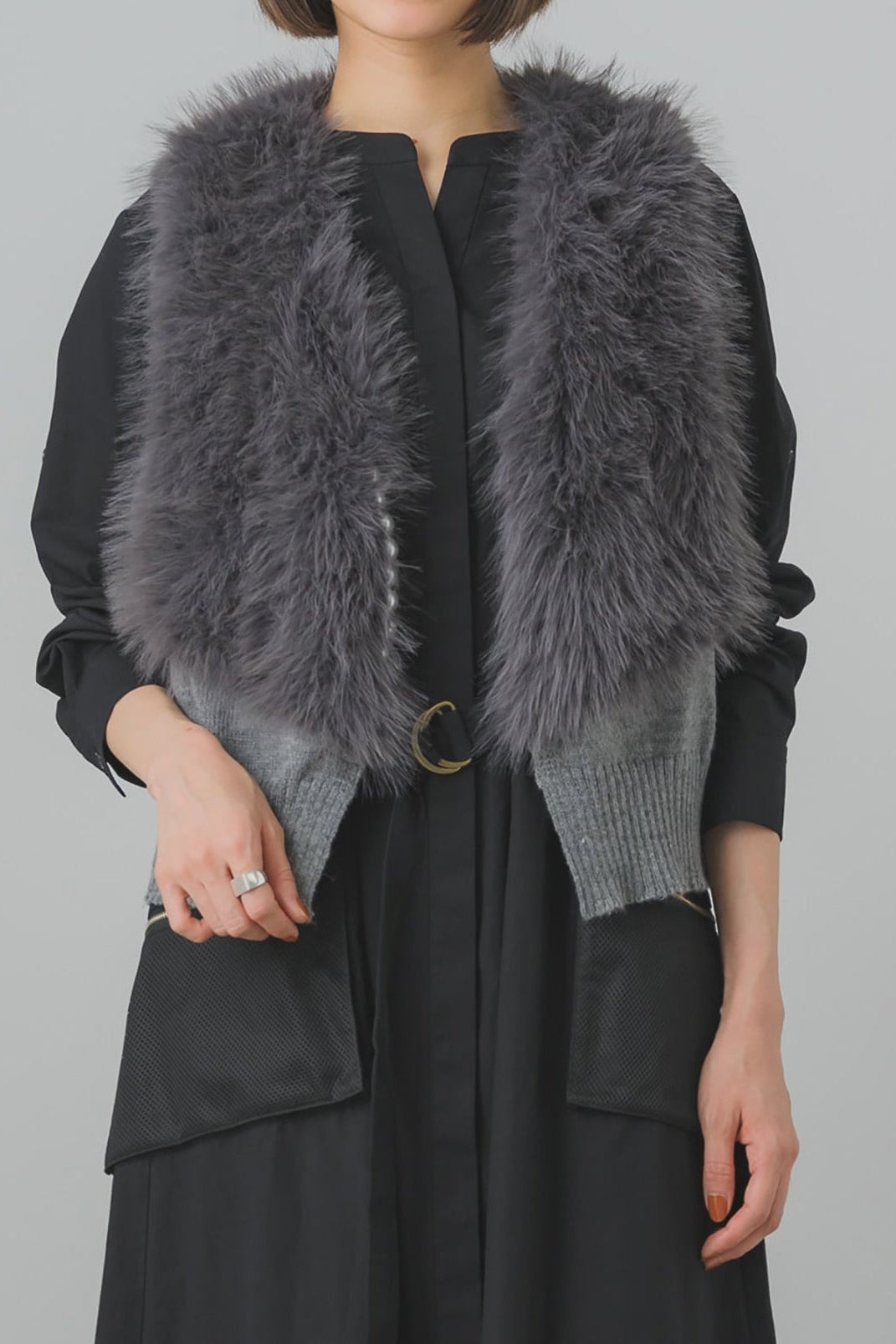 ショートファーベスト｜アウター｜good mood madam（グッドムード