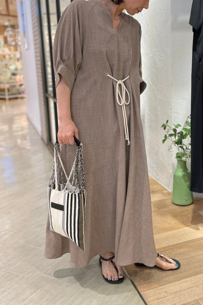 ５月２日入荷予定［ＮＥＷ］ロープベルトリネンライクワンピ