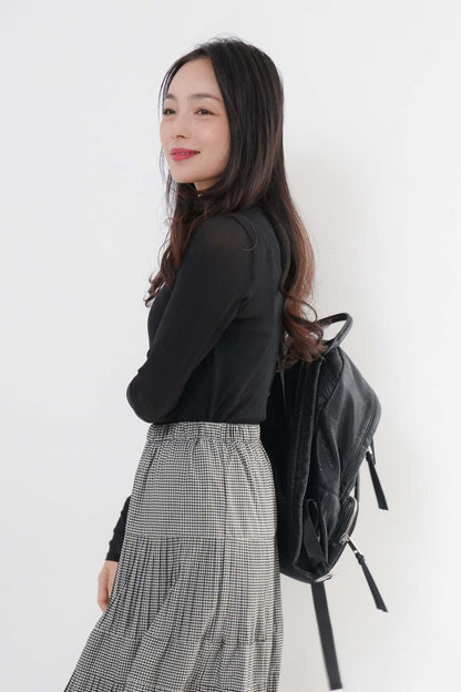 シアーフロントダブルタートルプルオーバー