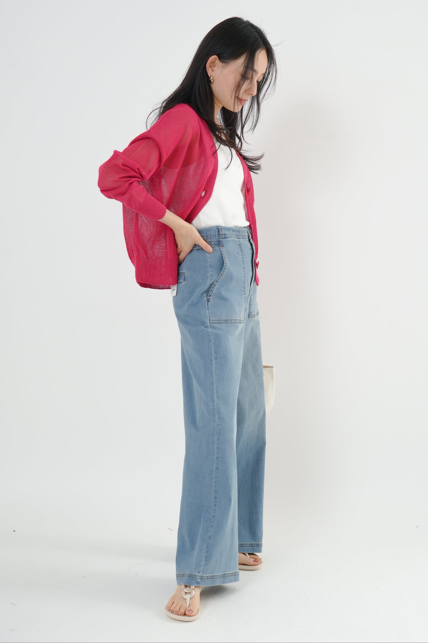 接触冷感デニムパンツ
