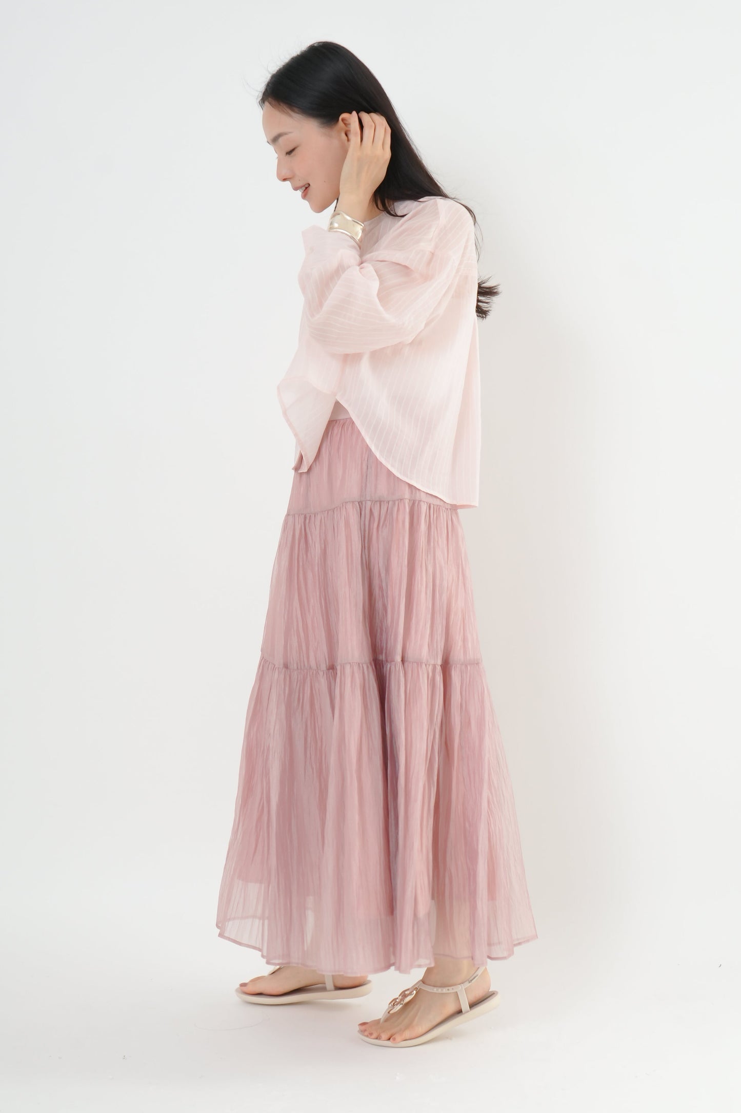 〈20%OFF〉シアーワッシャースカート