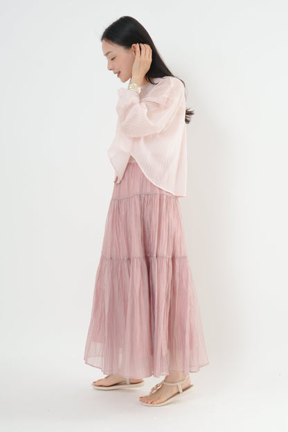 〈20%OFF〉シアーワッシャースカート