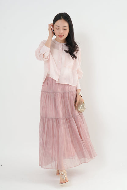 〈20%OFF〉シアーワッシャースカート