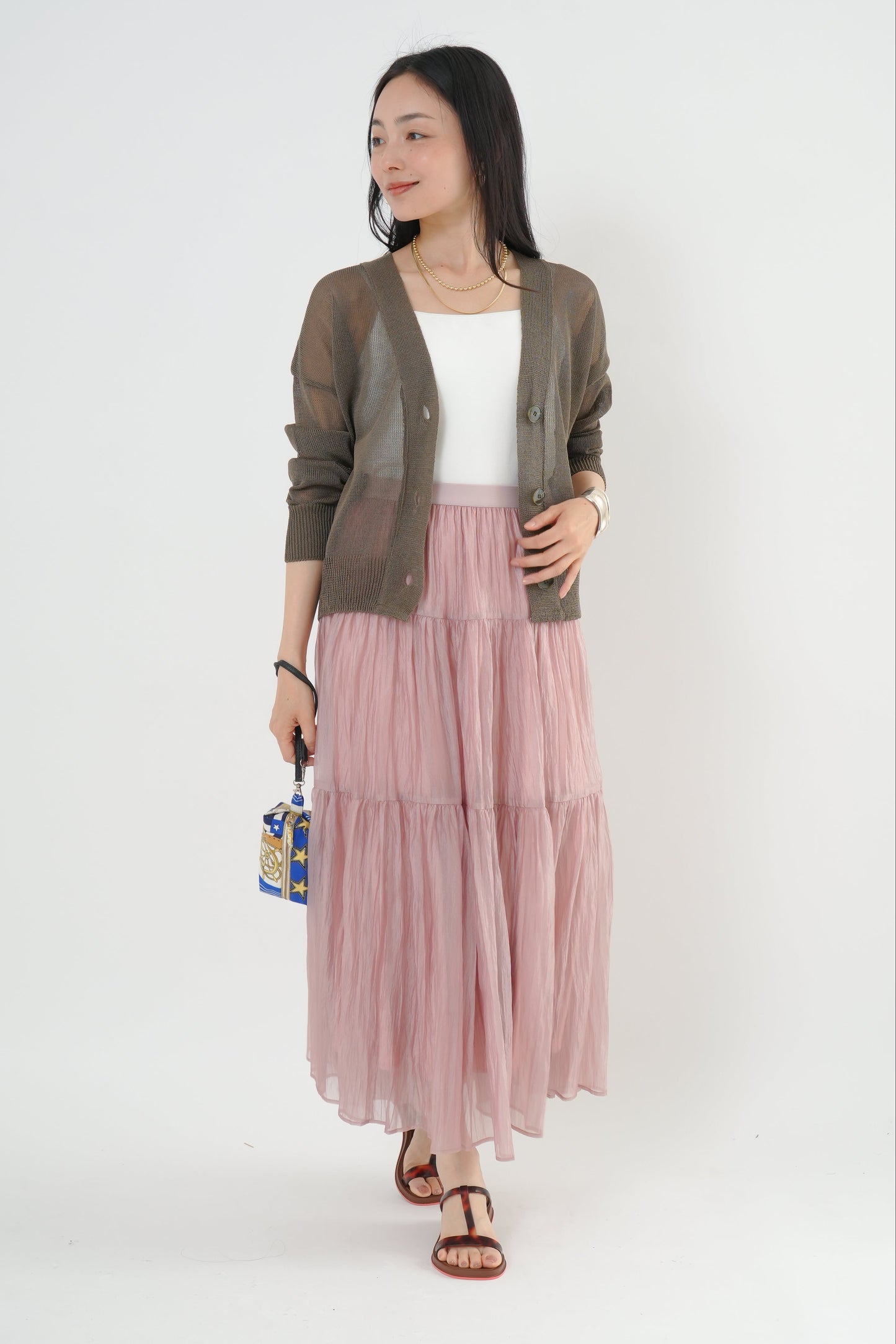 〈20%OFF〉シアーワッシャースカート