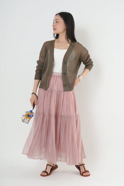 〈20%OFF〉シアーワッシャースカート