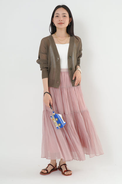 〈20%OFF〉シアーワッシャースカート