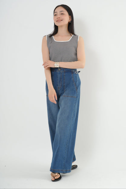 接触冷感デニムパンツ