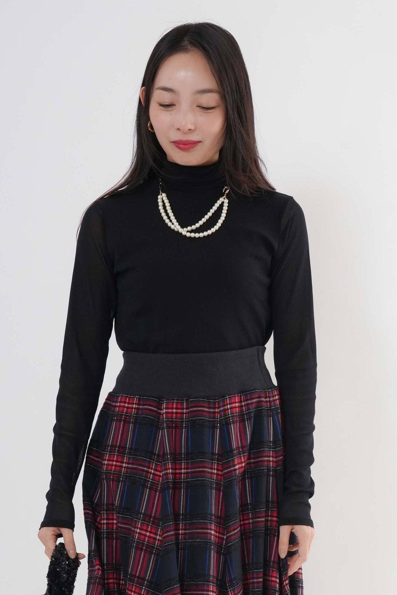 シアーフロントダブルタートルプルオーバー