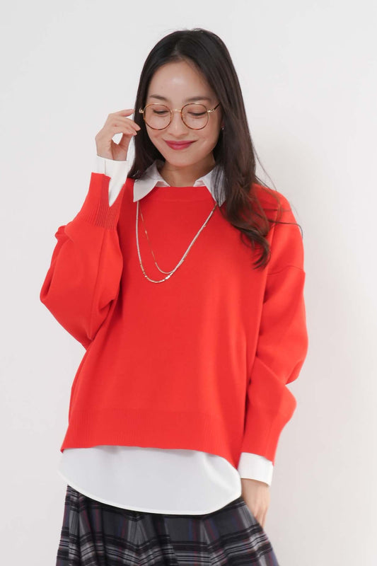 ［ＮＥＷ］ユルニットセットレイヤードプルオーバー