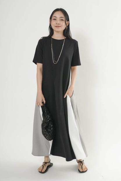 〈ご試着キャンペーン対象品〉配色バックリボンワンピース