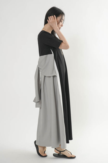 〈ご試着キャンペーン対象品〉配色バックリボンワンピース