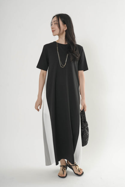 〈ご試着キャンペーン対象品〉配色バックリボンワンピース