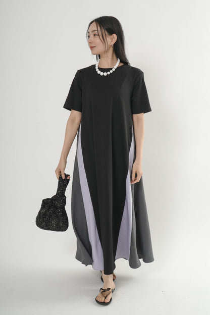 〈ご試着キャンペーン対象品〉配色バックリボンワンピース