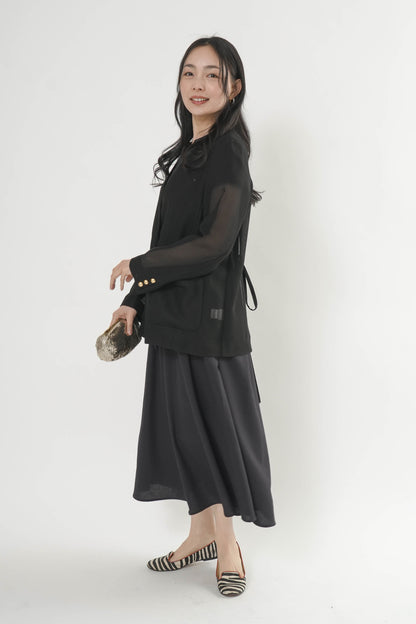 メッシュノーカラージャケット