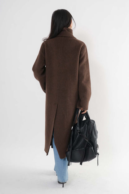 ［ＮＥＷ]ウール100％ＺＩＰロングコート