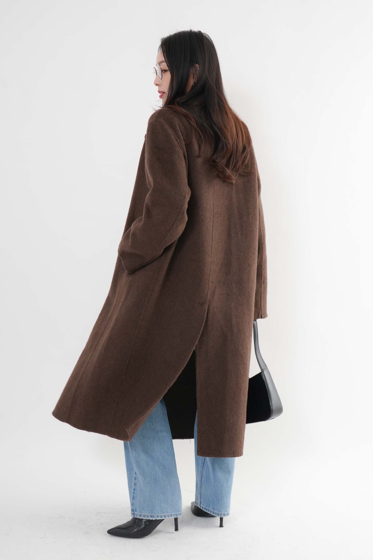 ［ＮＥＷ]ウール100％ＺＩＰロングコート