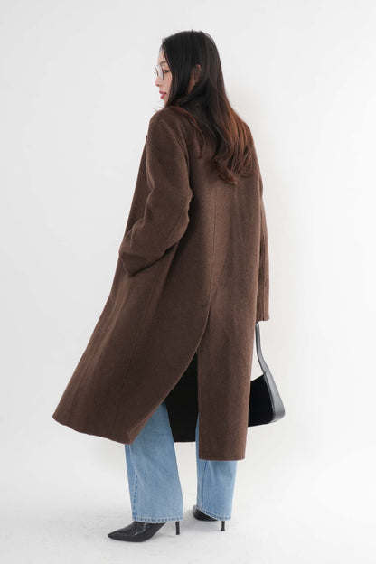 ［ＮＥＷ]ウール100％ＺＩＰロングコート