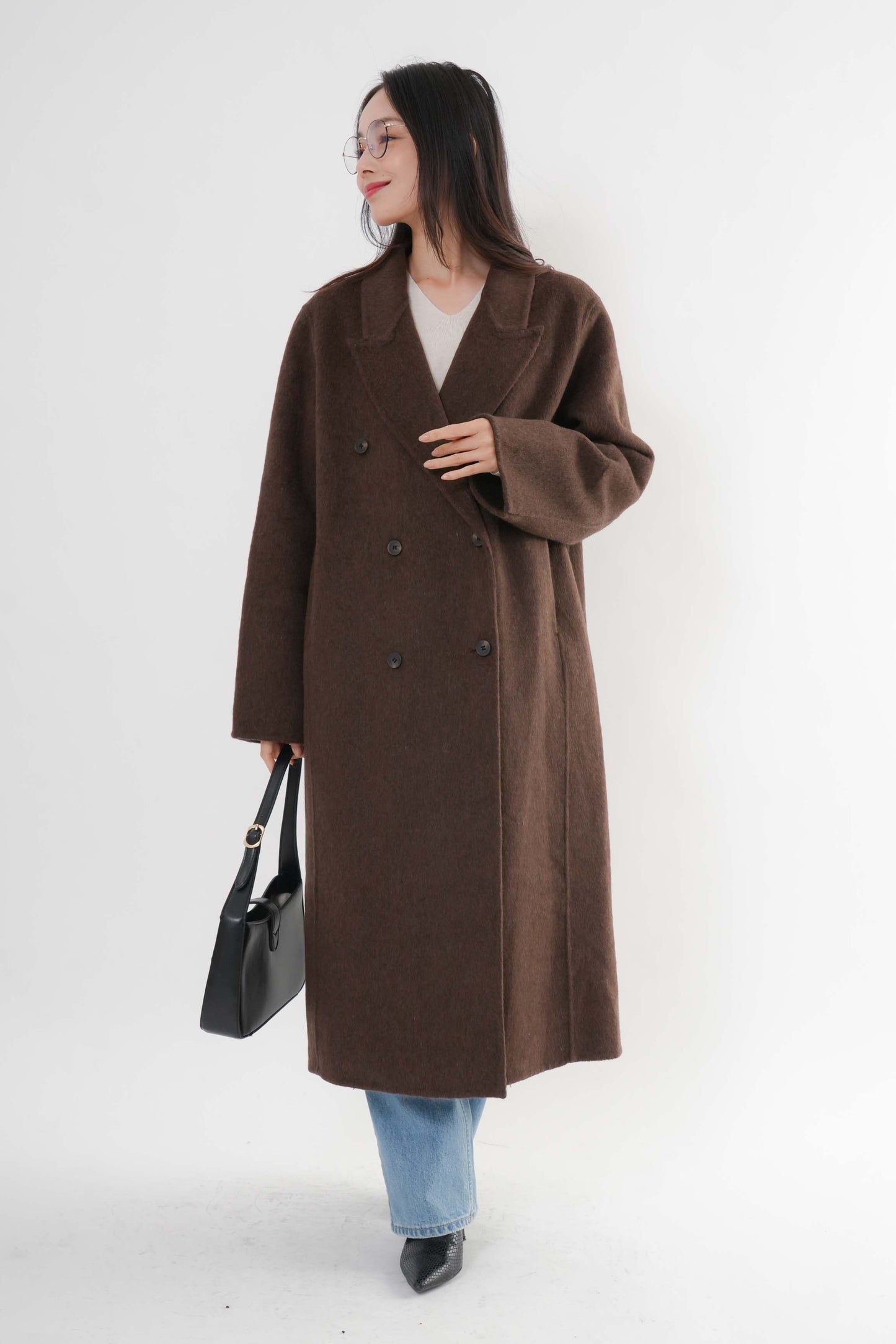 ［ＮＥＷ]ウール100％ＺＩＰロングコート