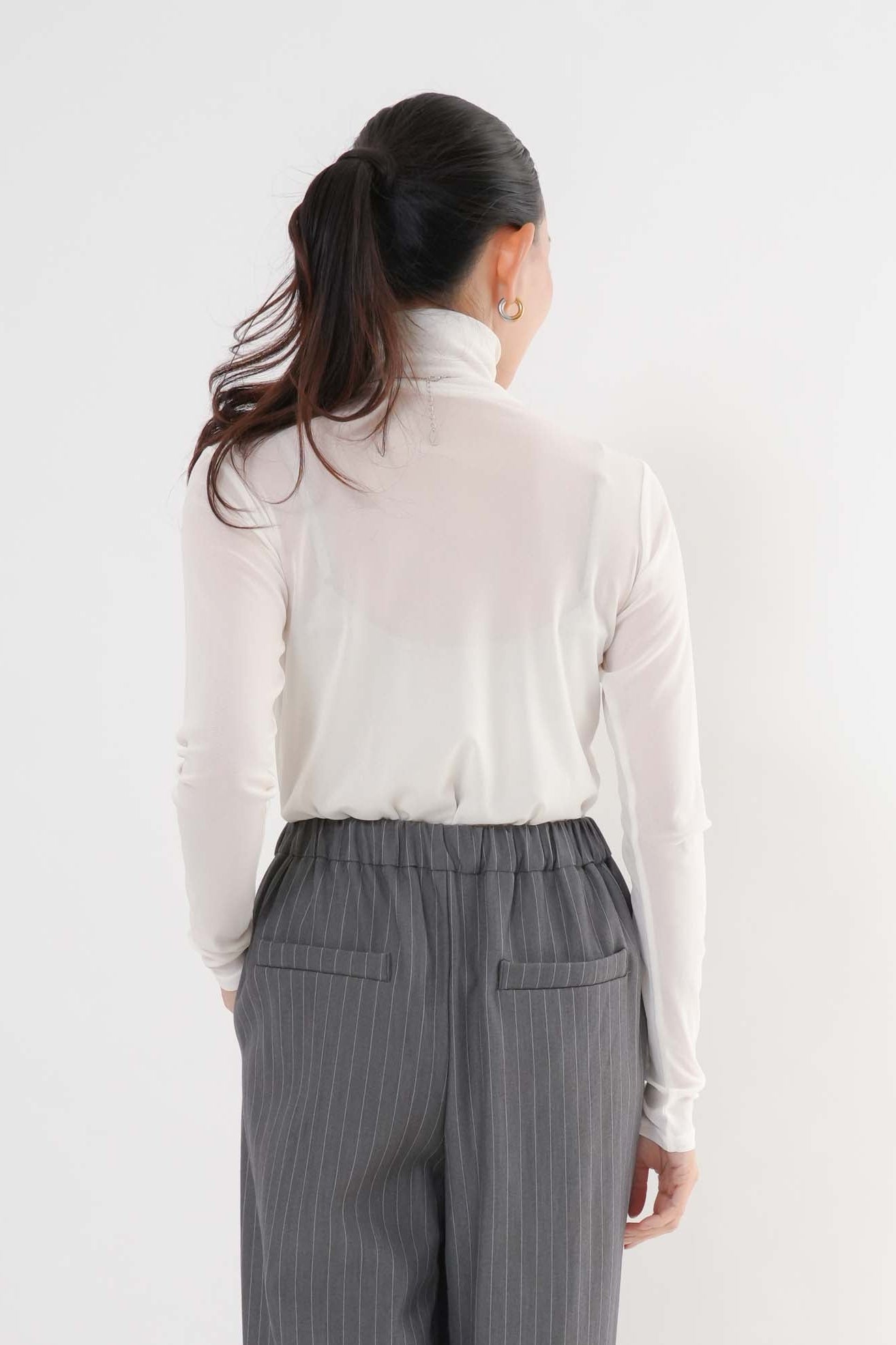 シアーフロントダブルタートルプルオーバー