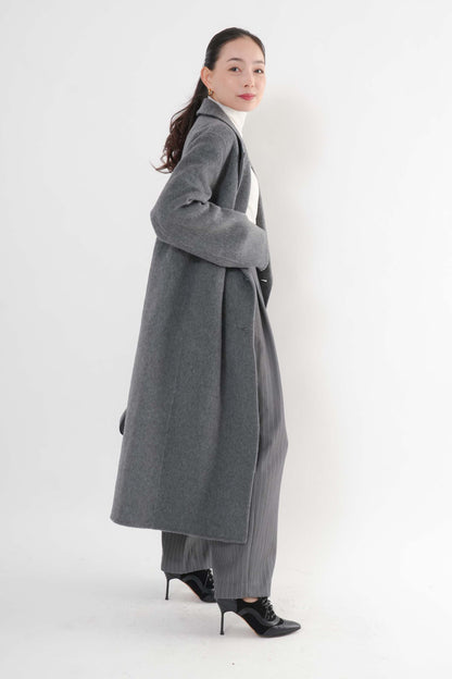 ［予約］ウール100％ＺＩＰロングコート