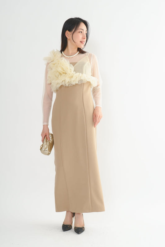 チュールビスチェドレス<２pcs SET>