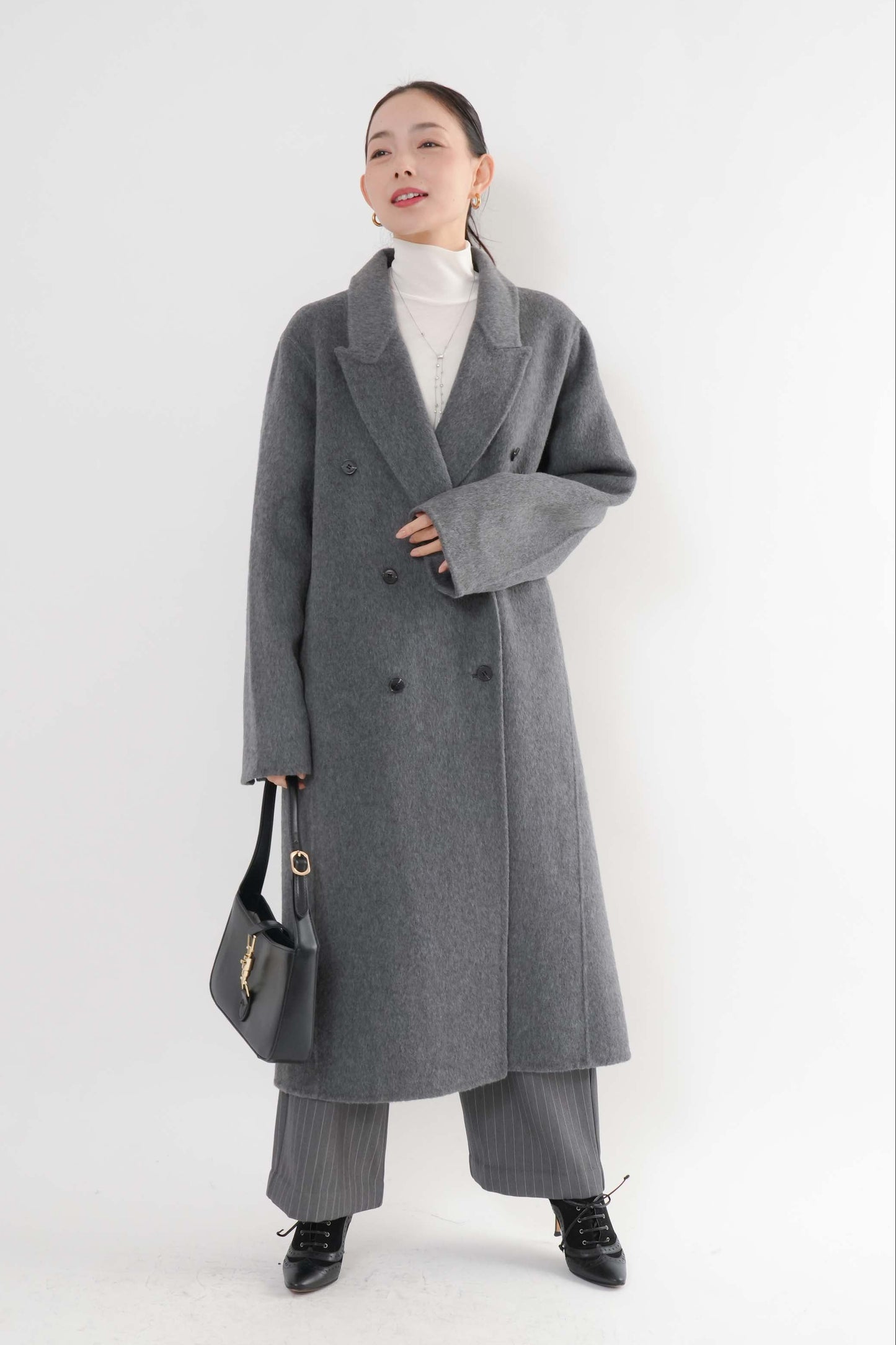 ［予約］ウール100％ＺＩＰロングコート