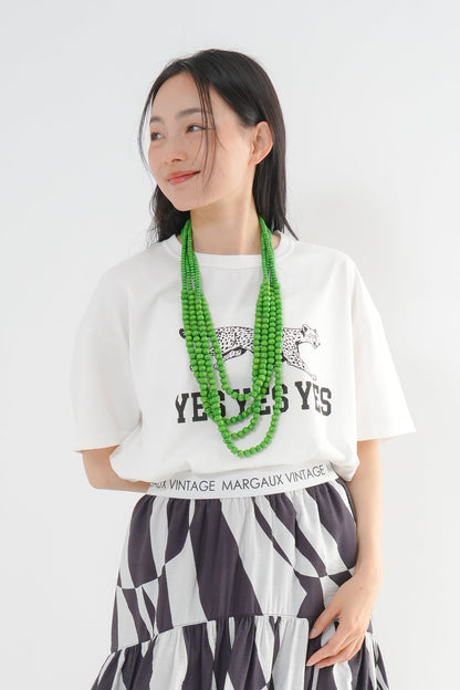 木製ビーズネックレス
