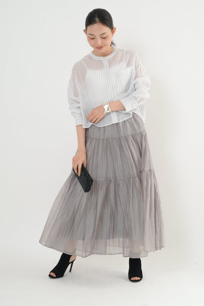 〈20%OFF〉シアーワッシャースカート