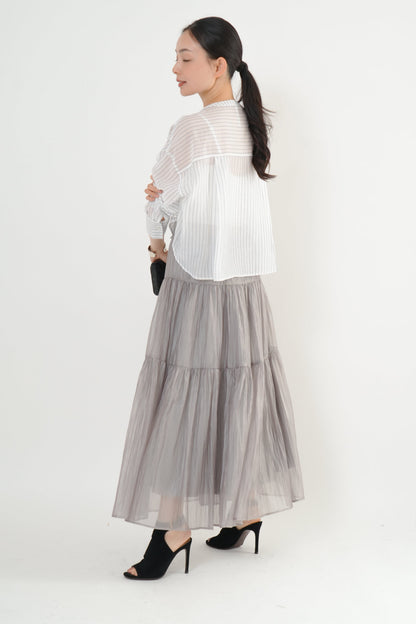 〈20%OFF〉シアーワッシャースカート