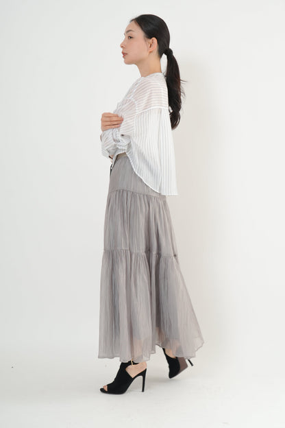 〈20%OFF〉シアーワッシャースカート