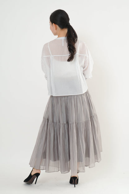 〈20%OFF〉シアーワッシャースカート
