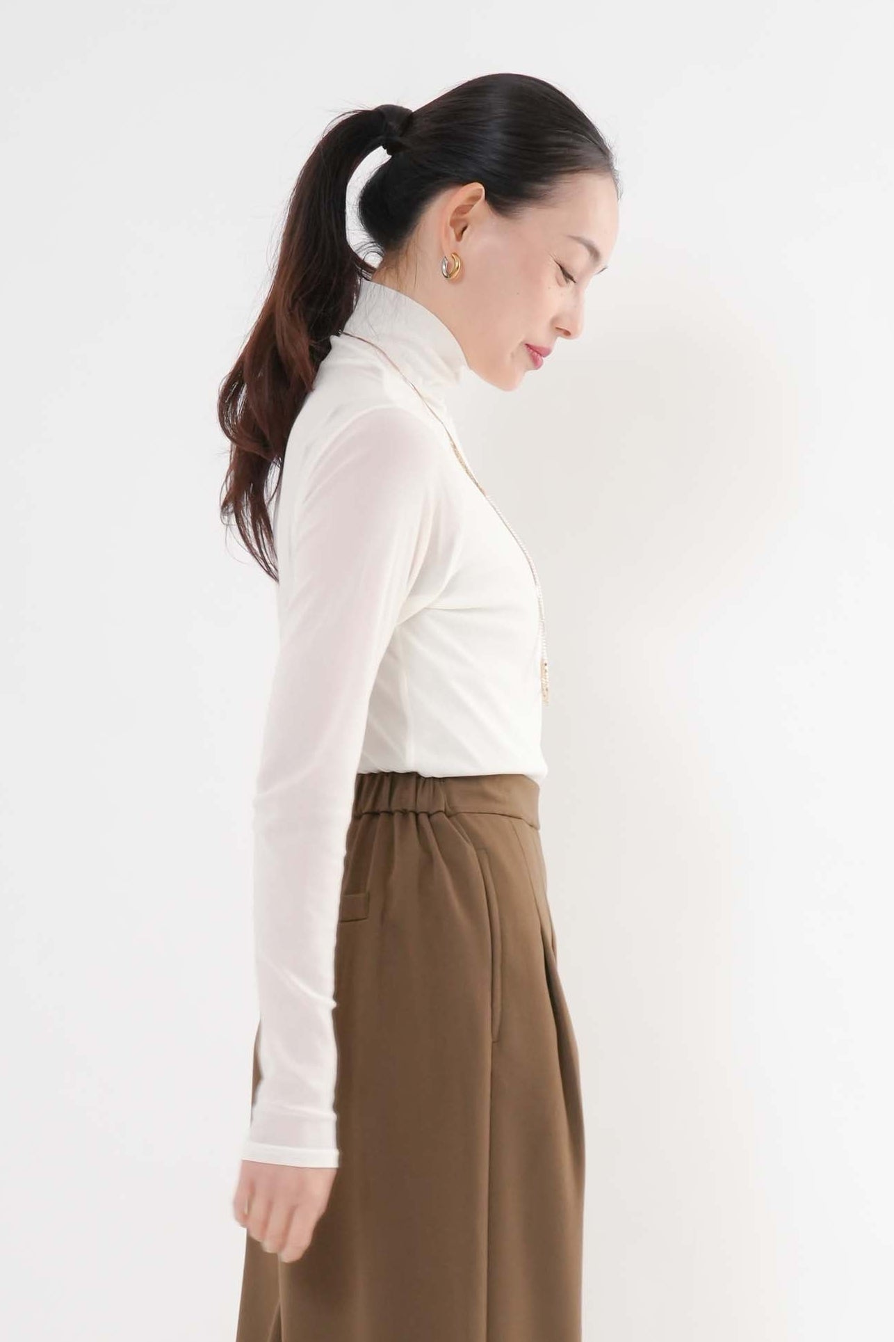 シアーフロントダブルタートルプルオーバー