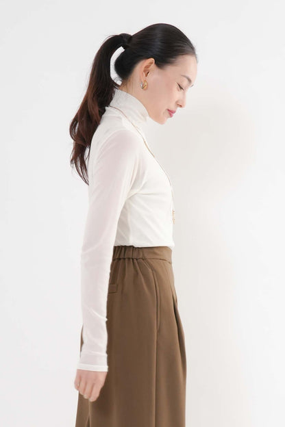 シアーフロントダブルタートルプルオーバー