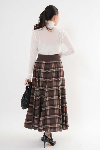 モールチェックスカート （新色ブラック）