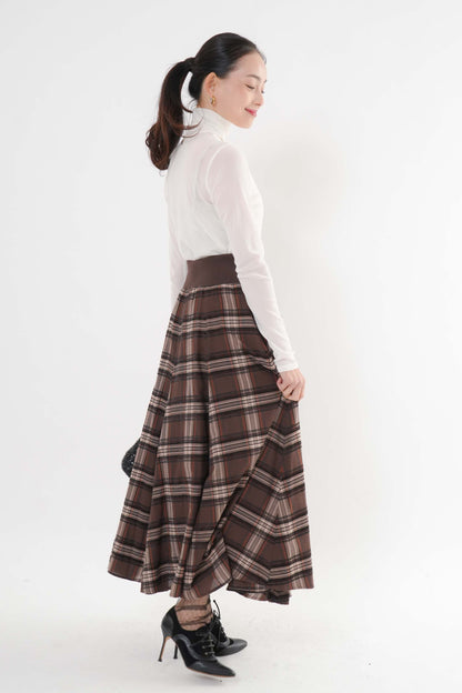 モールチェックスカート （新色ブラック）