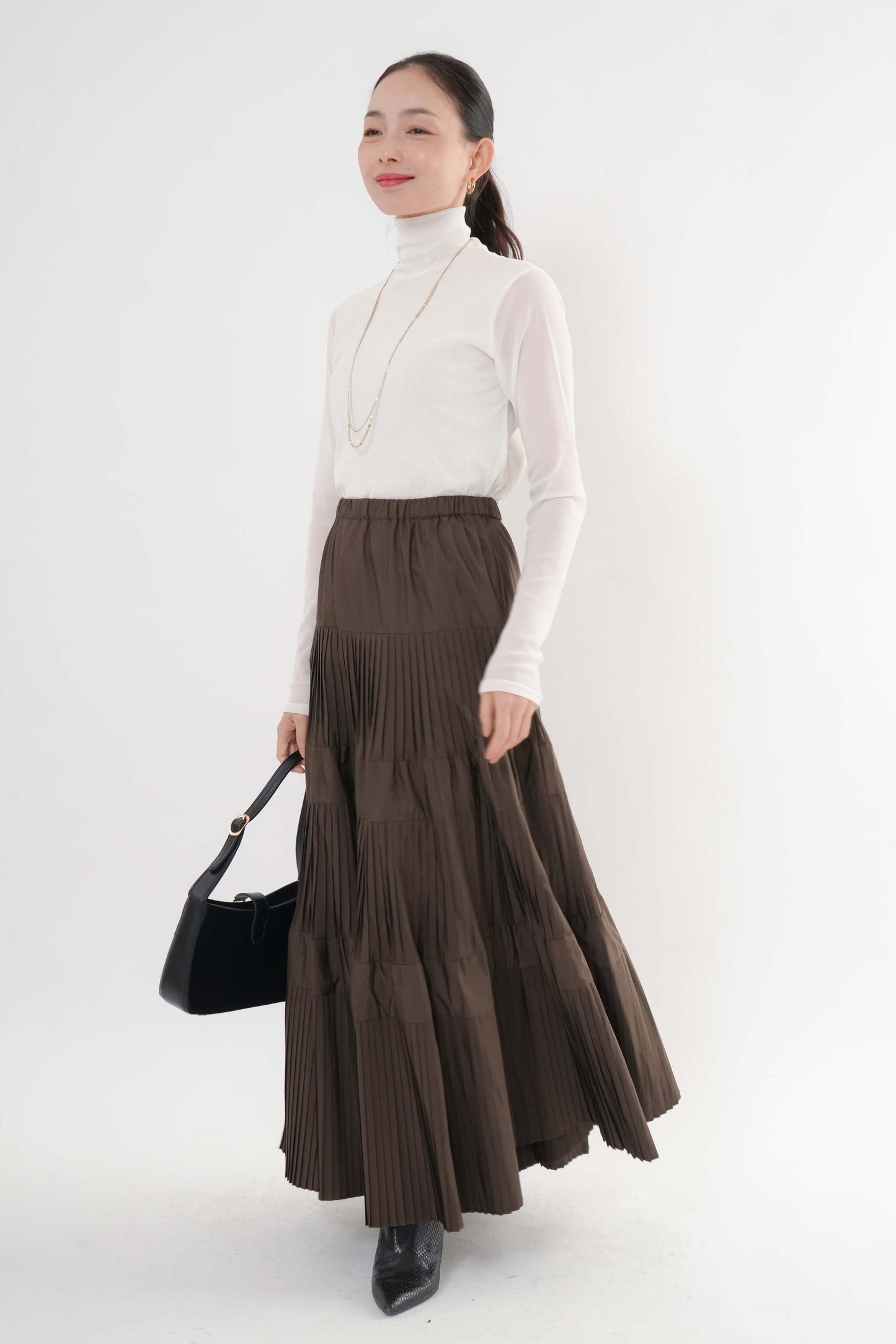 ［新色］プリーツティアードスカート