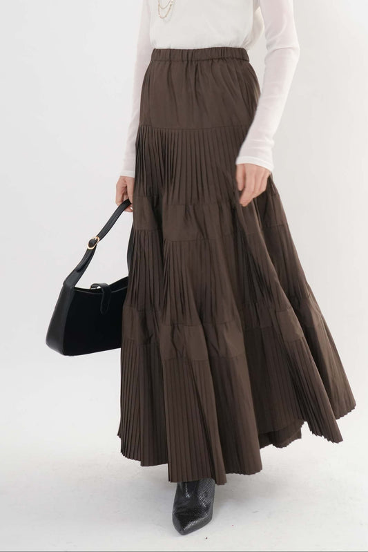 ［新色］プリーツティアードスカート