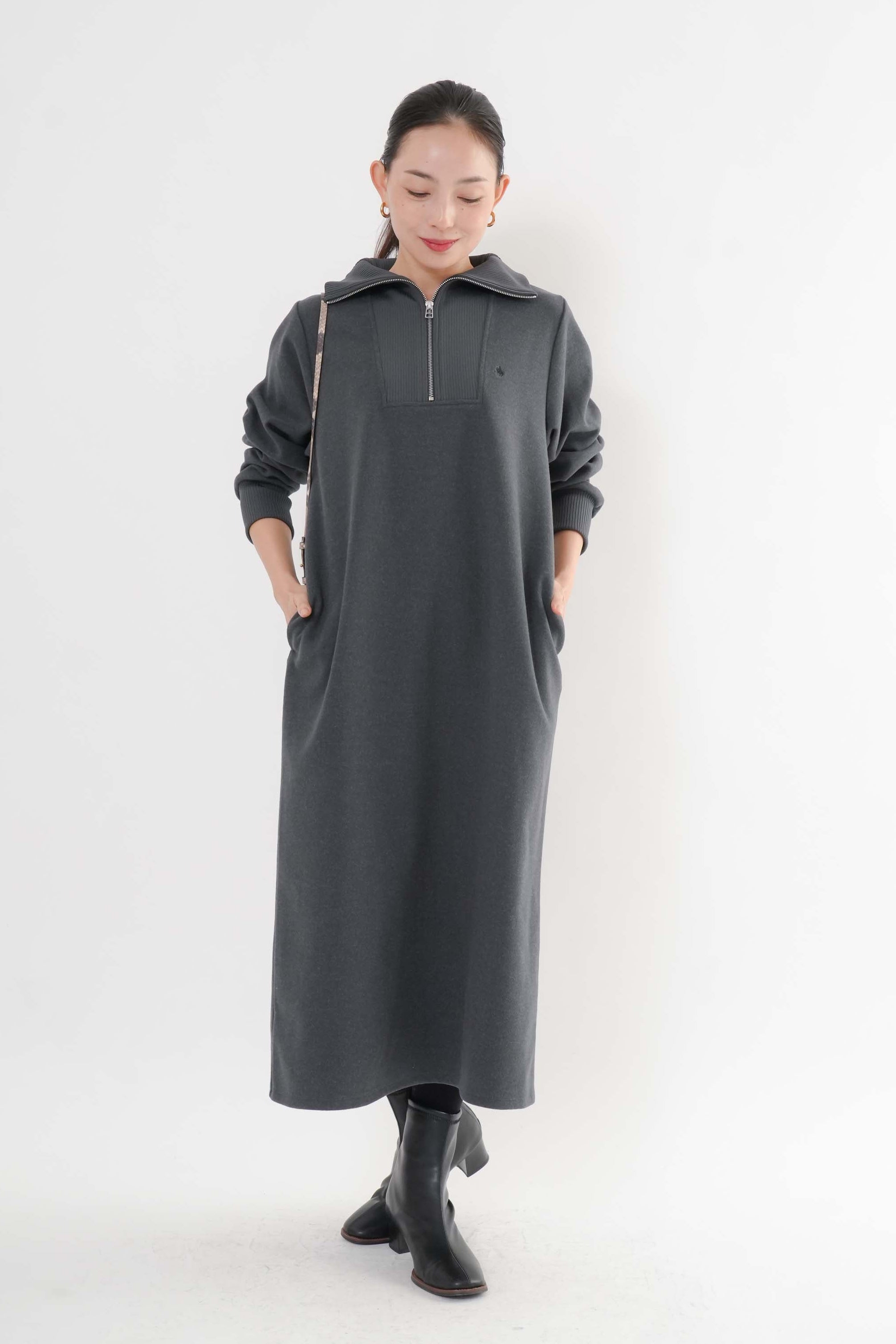 POLOBCSハーフZIPワンピース｜ワンピース｜good mood madam