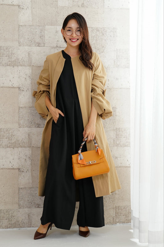 パフィ袖リボンコート