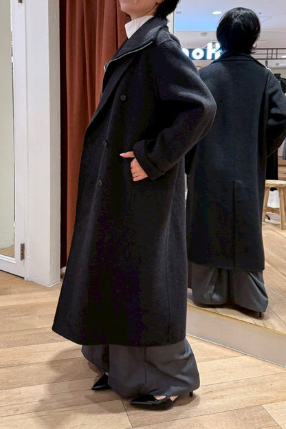 ［予約］ウール100％ＺＩＰロングコート