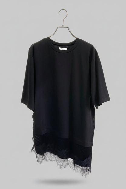 アシメ裾レースTシャツ